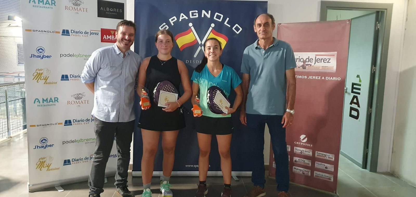 Gloria Rodríguez y Marta Aparicio, campeones del Grupo A de categoría femenina.