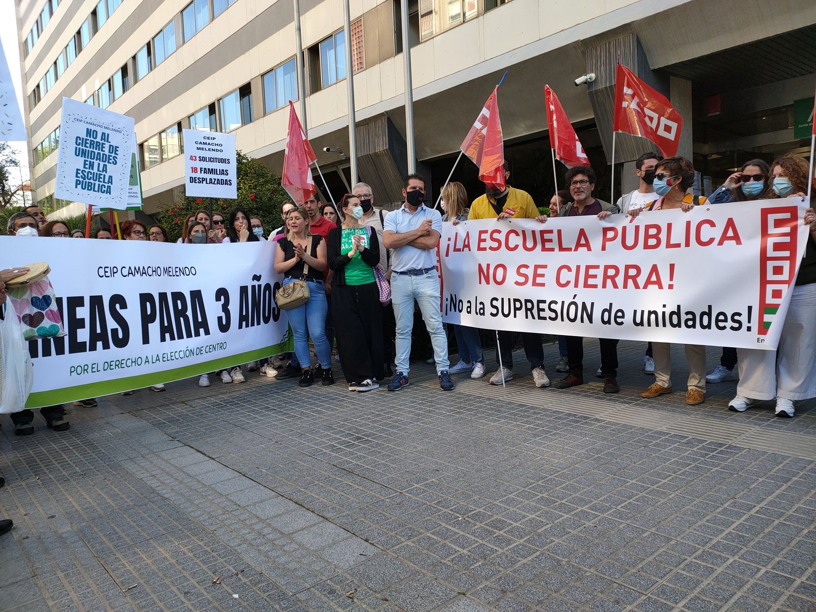 Un momento de la protesta.