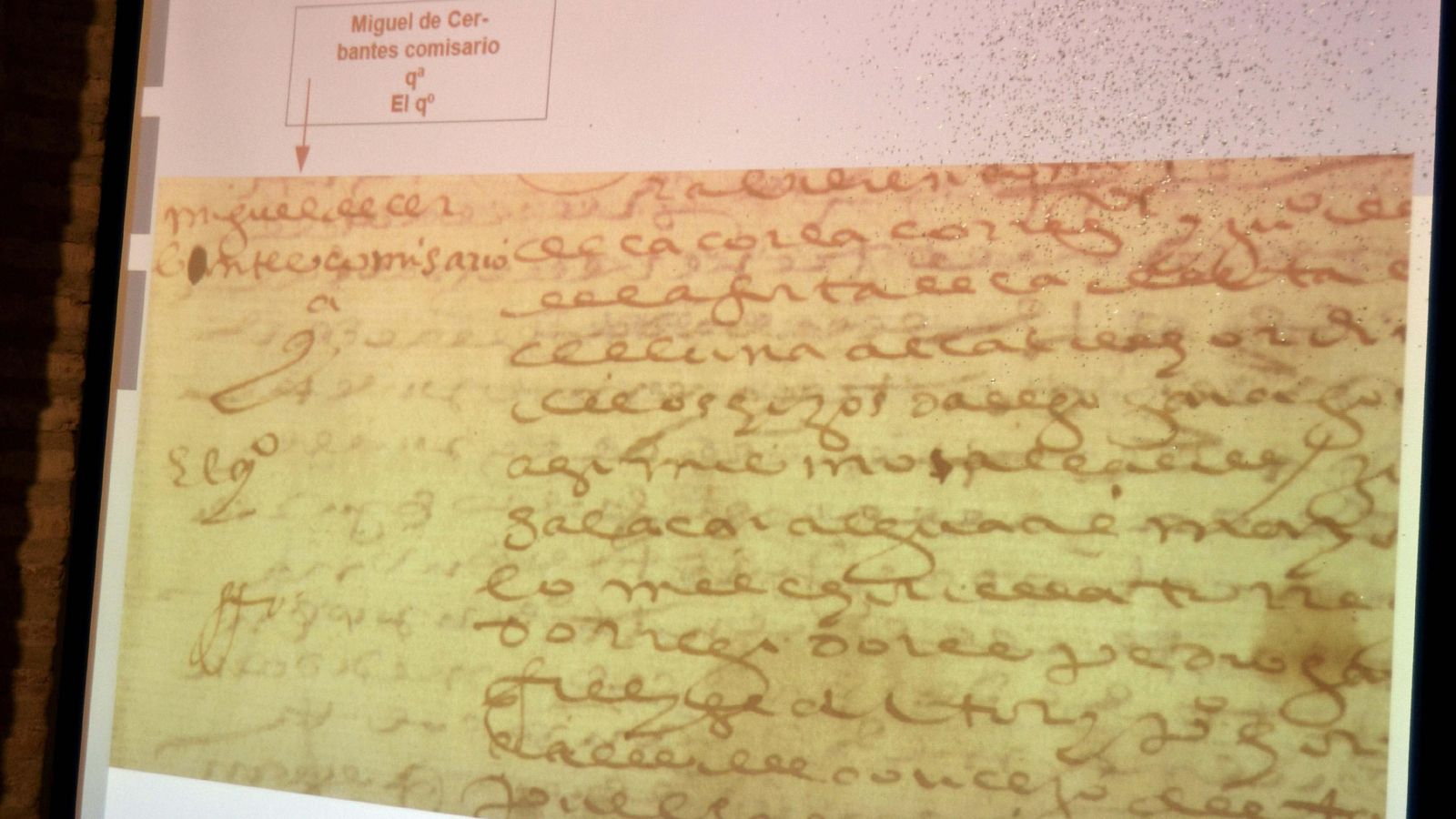 Manuscrito de Cervantes.