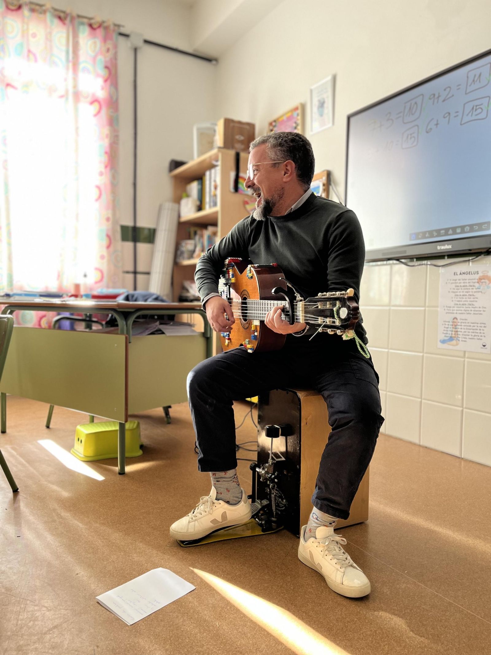 Juan González Caballero en clase.