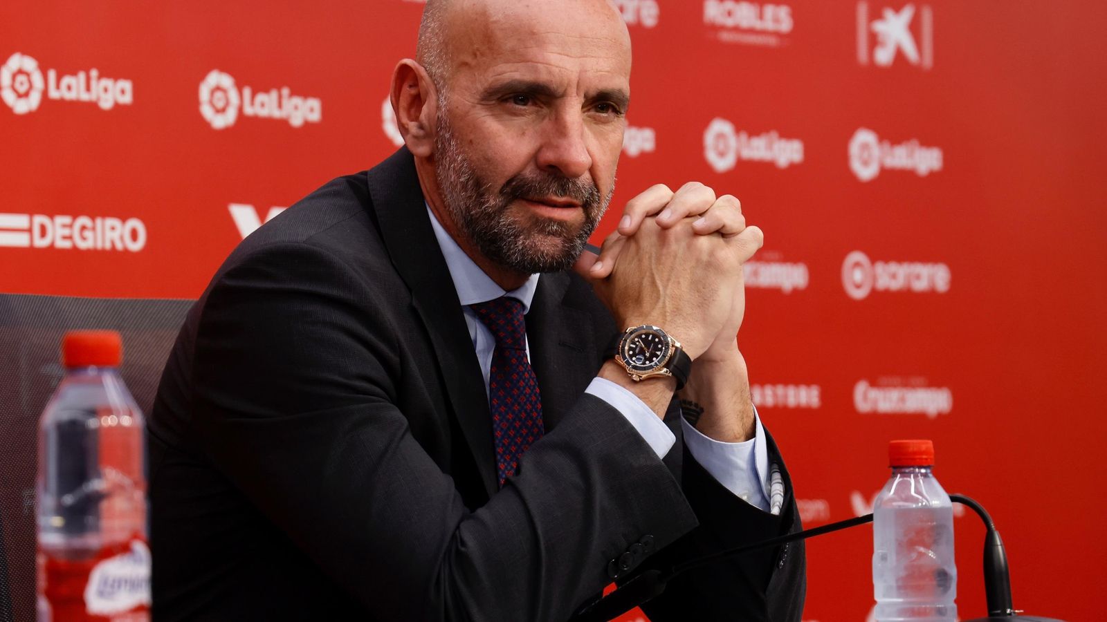 Monchi, en la presentación de Mendilibar.