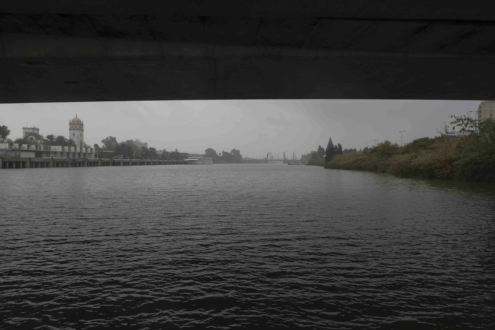 Paseo por el río hasta la Zona Franca en una embarcación solar