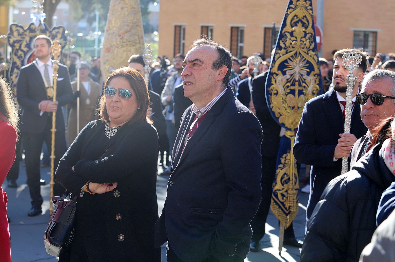 Imágenes del ambiente en la procesión de San Sebastián