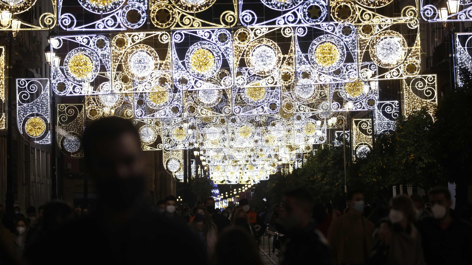 Iluminación navideña en Sevilla.