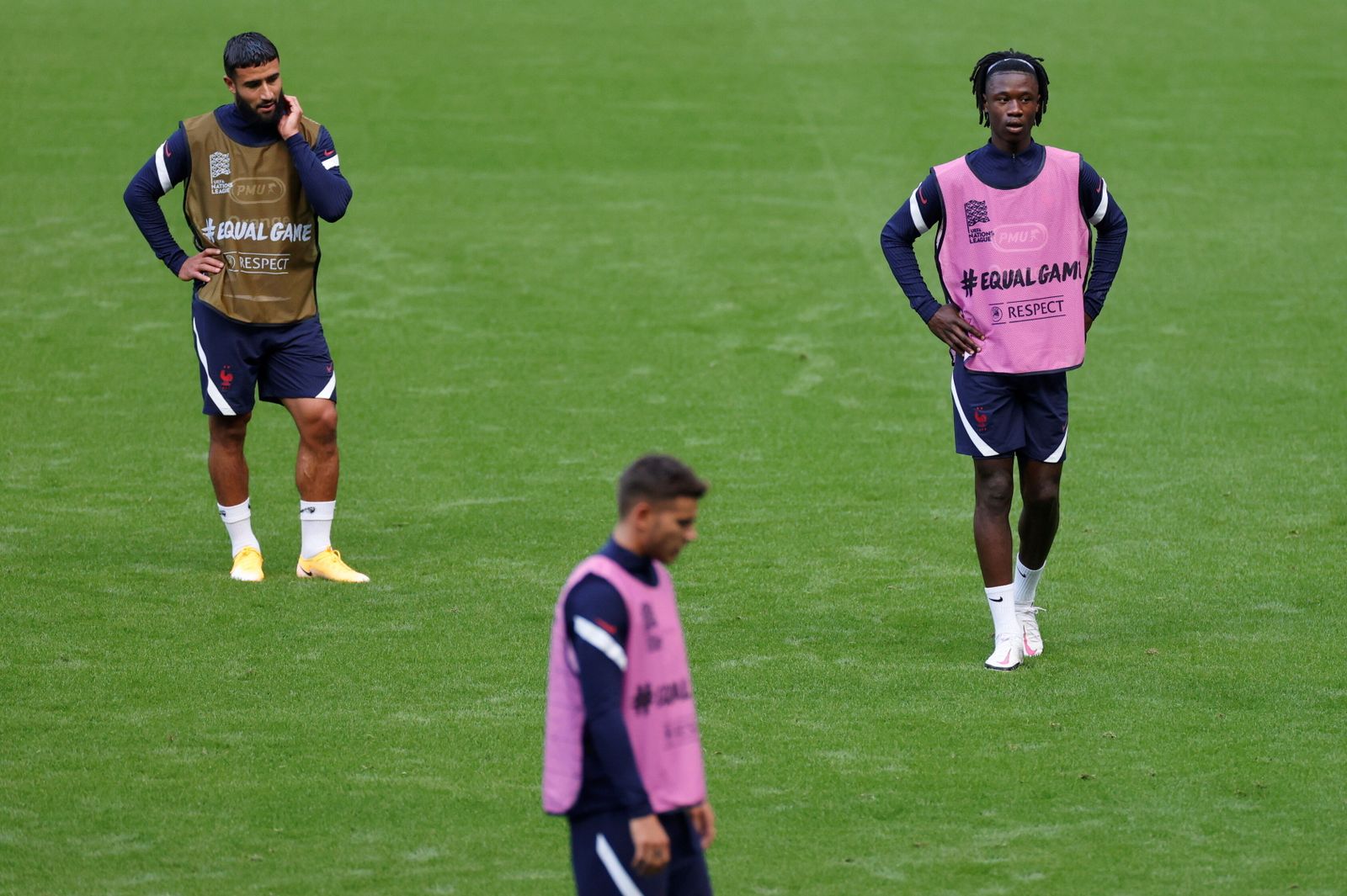 Fekir junto a Camavinga en su última convocatoria con Francia.