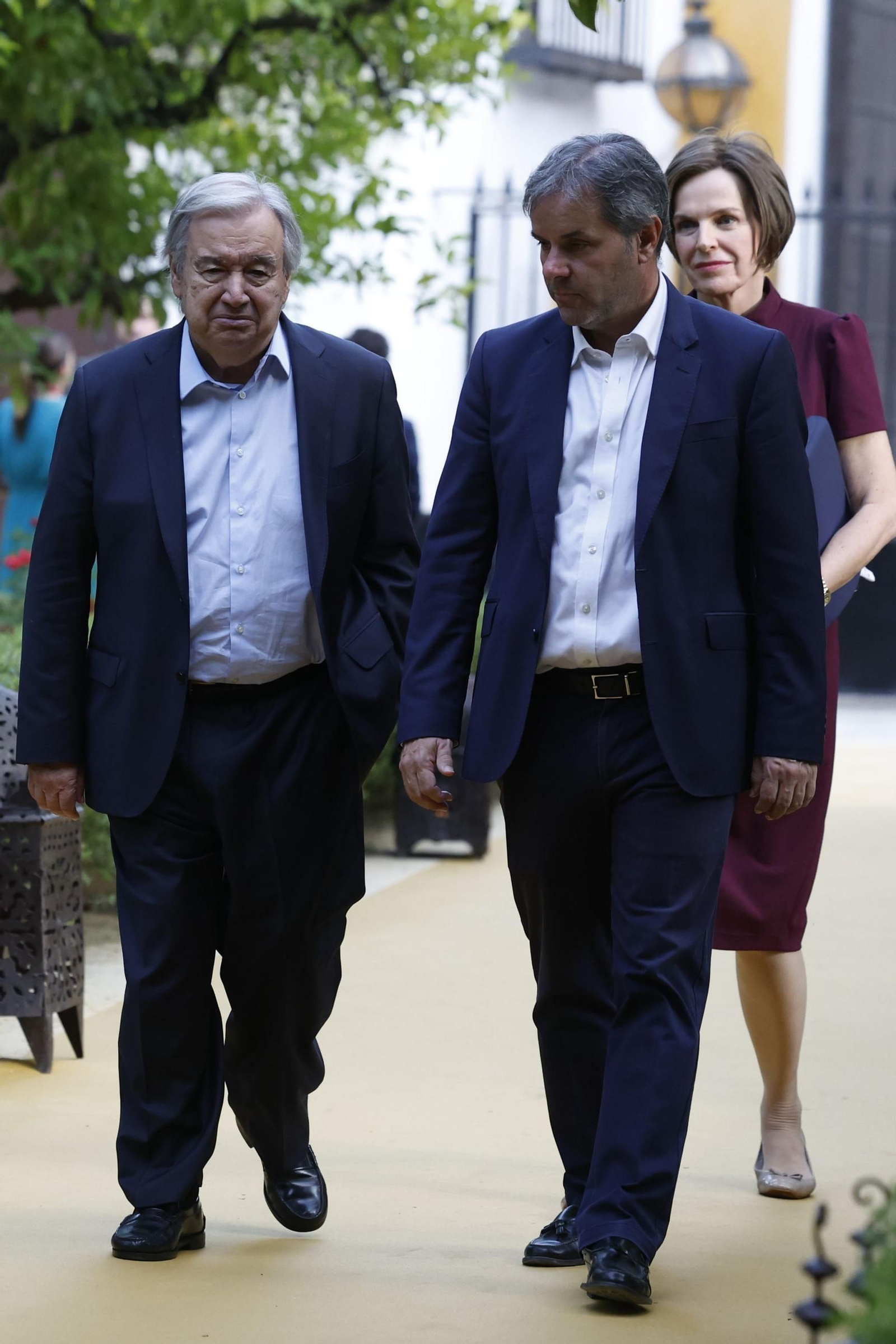 Las fotos de la cena de la cumbre de la ONU en el Palacio de las Dueñas de Sevilla