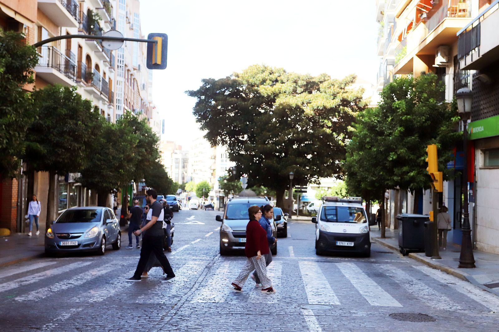 Ambiente en el centro de Huelva la pasada semana.