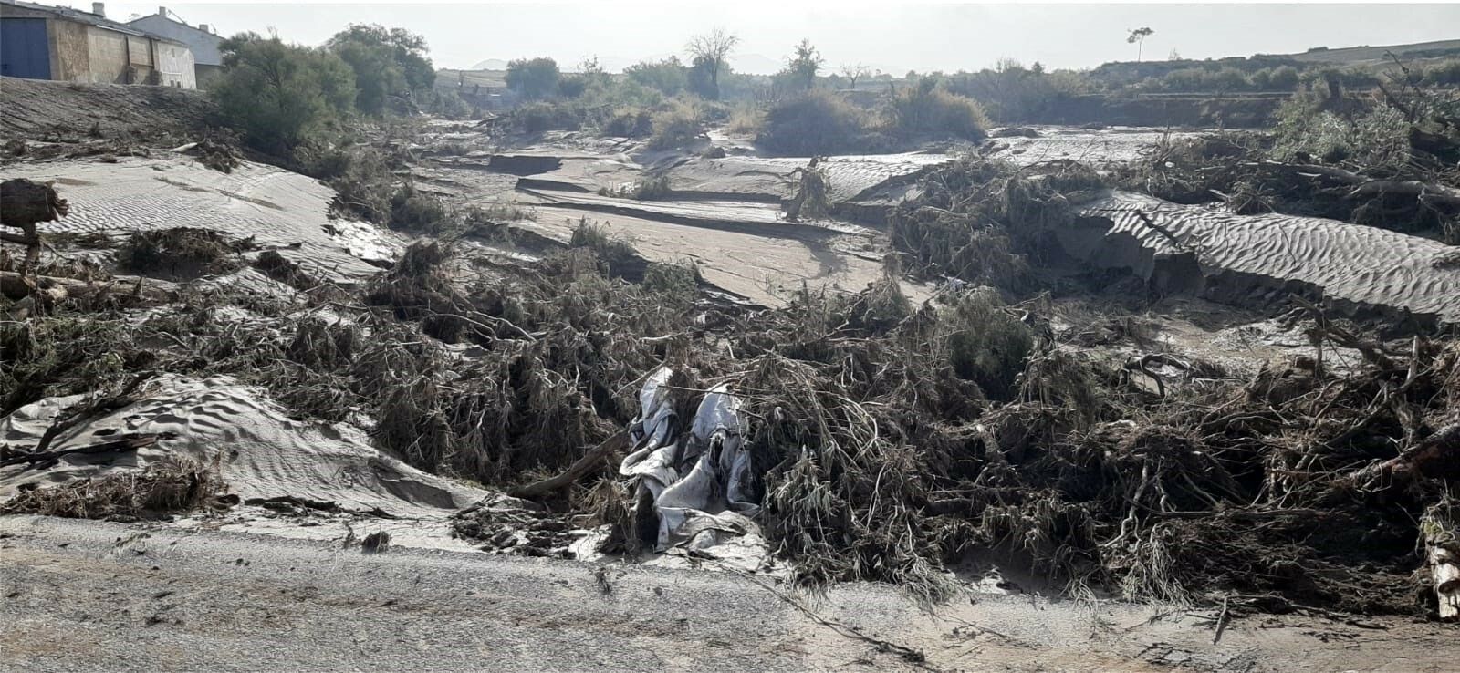 Imagen del puente hundido en la comarca de Baza