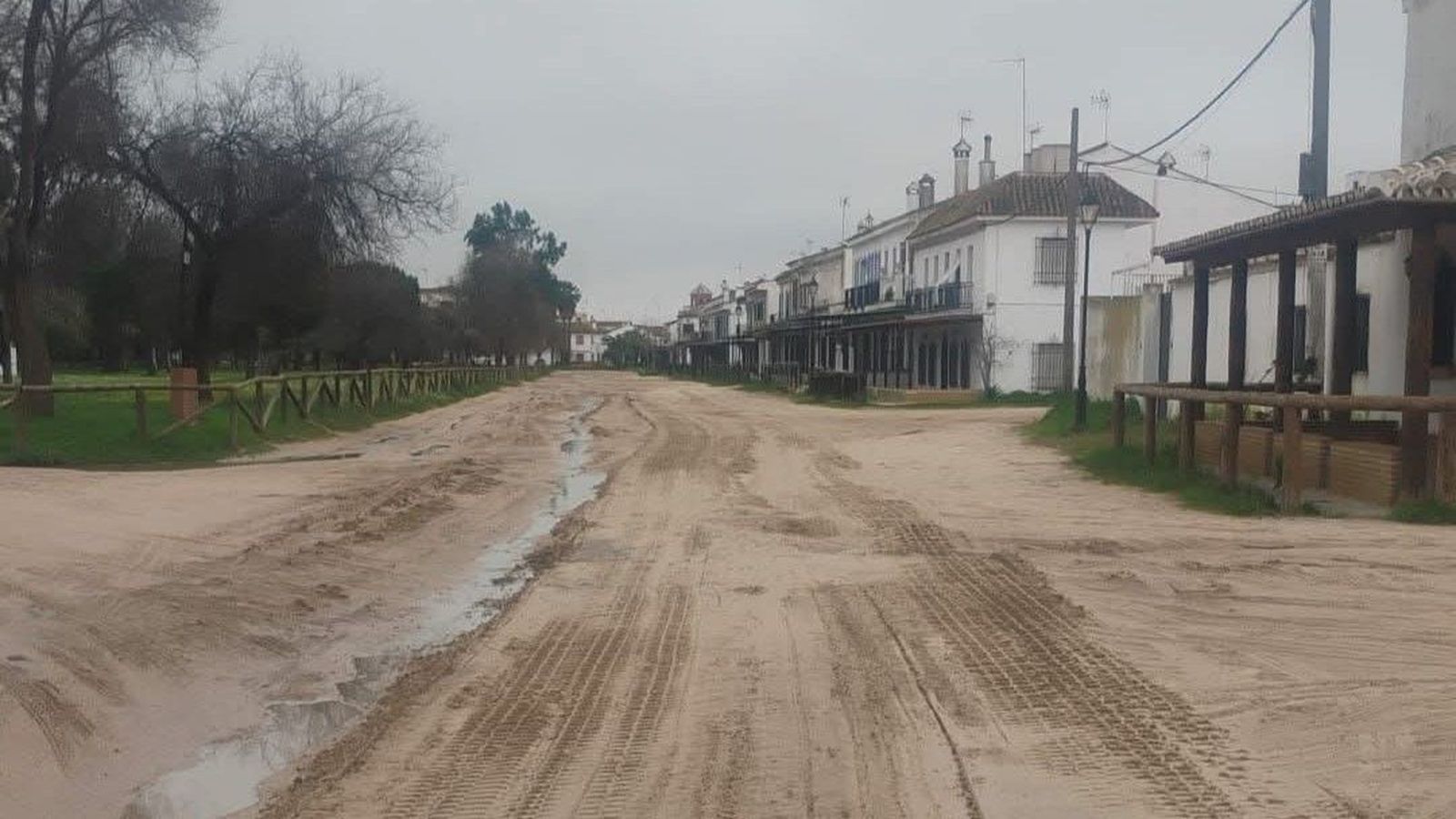 El Rocío tras el temporal.