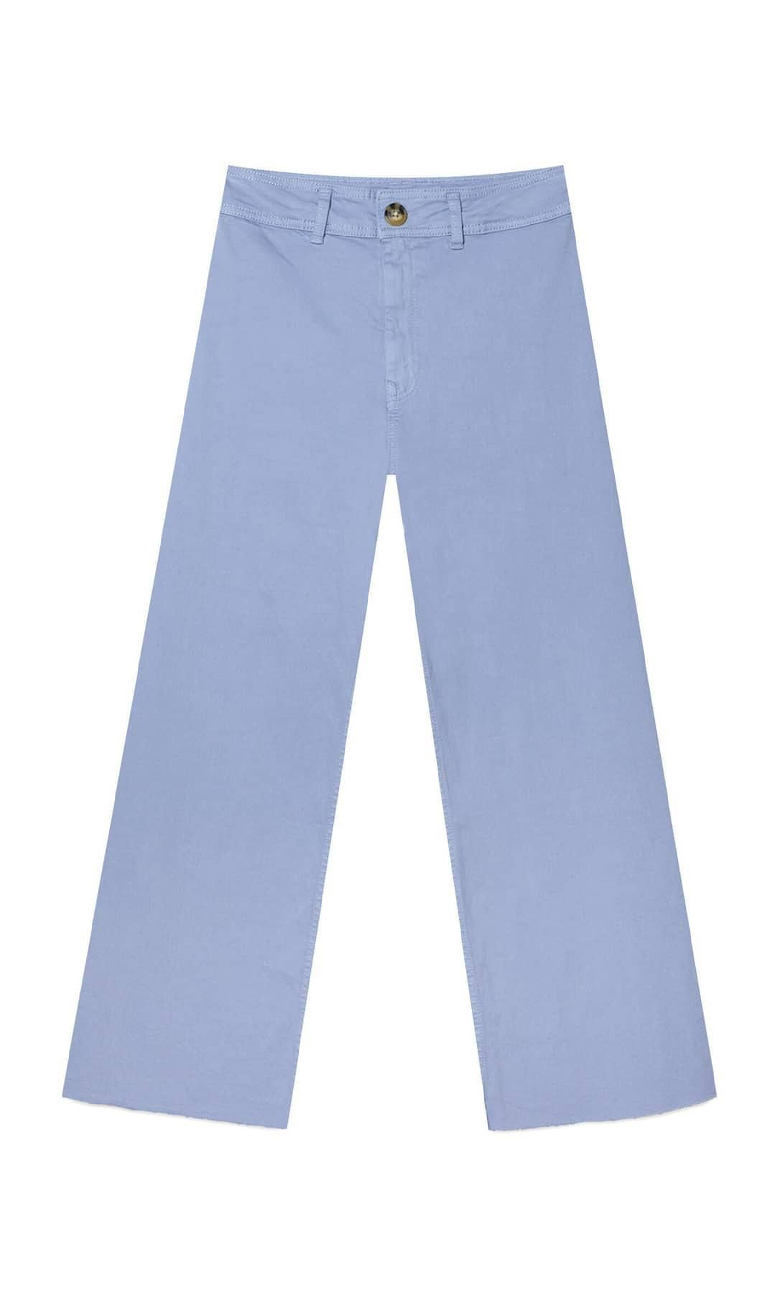 Los nuevos pantalones culotte de Stradivarius en color celeste.