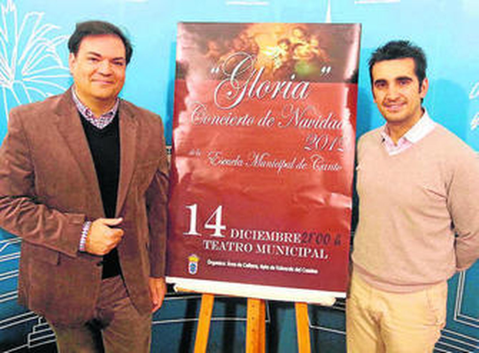 El profesor Luis Parreño y el concejal de Cultura, Juan Francisco Alcaría.