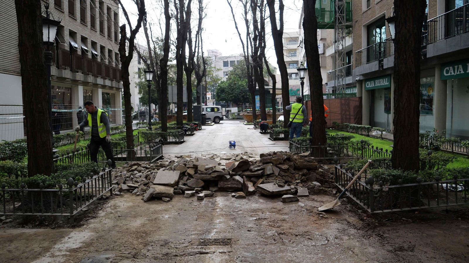 Obras en la calle Josefa Reina Puerto