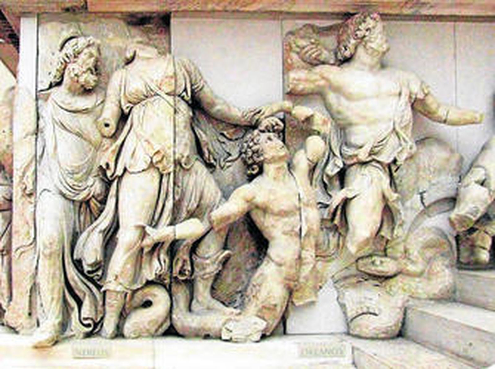 Detalle del Altar de Pérgamo, que está dedicado a la diosa Atenea.