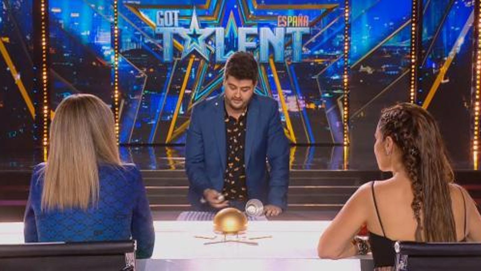 El chiclanero Antonio Serrano ante Edurne y Paula Echevarría en 'Got Talent'
