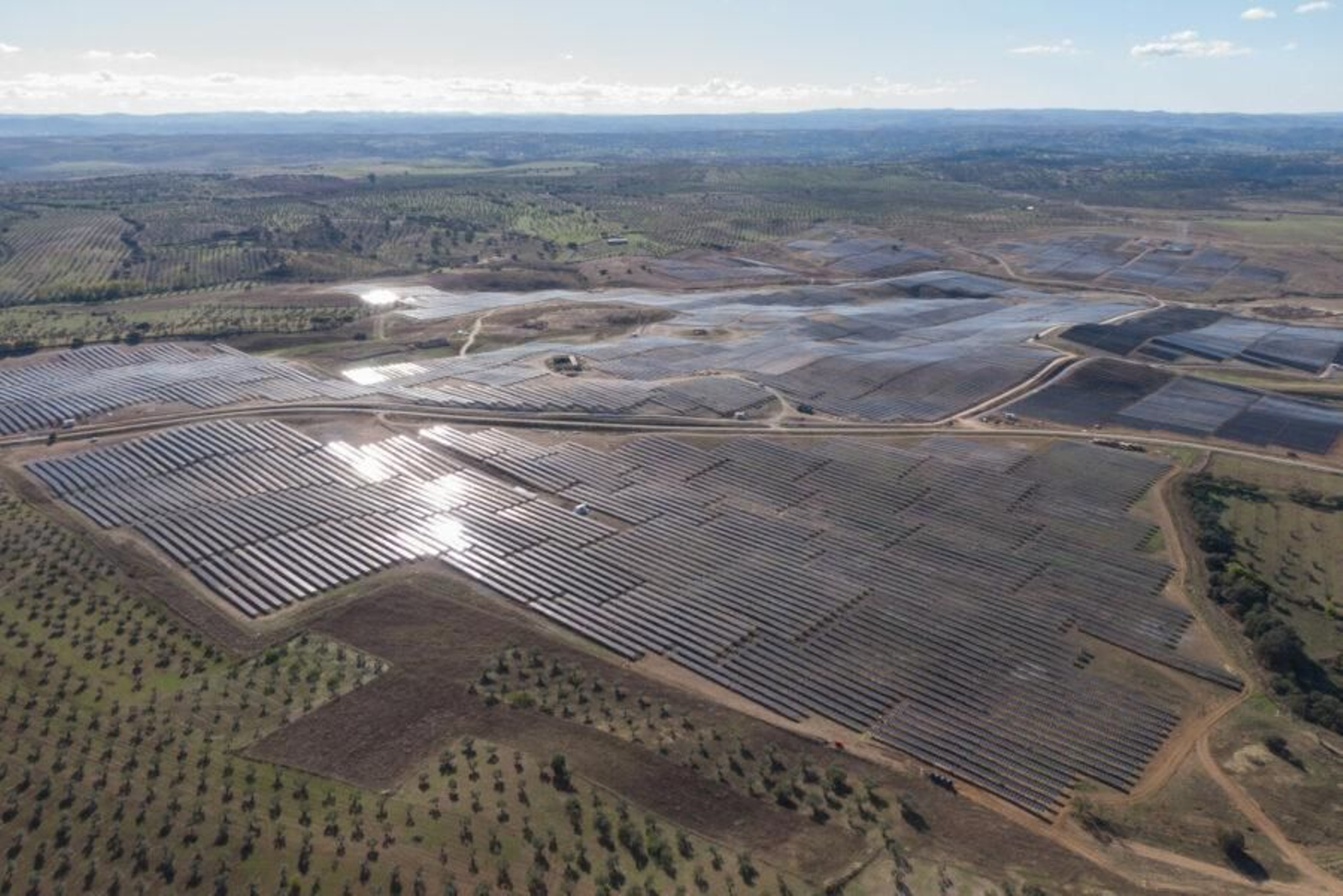 Planta fotovoltaica de Los Llanos, en Badajoz, construida por OHLA