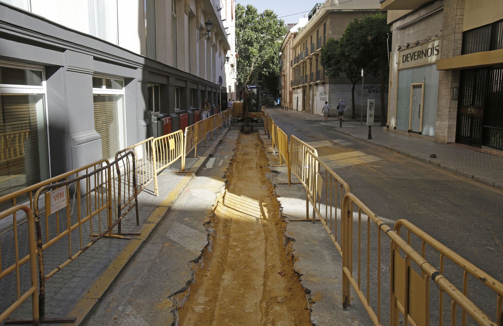 Obras en la calle Canalejas y Cristo del Calvario. Eliminación de aparcamientos