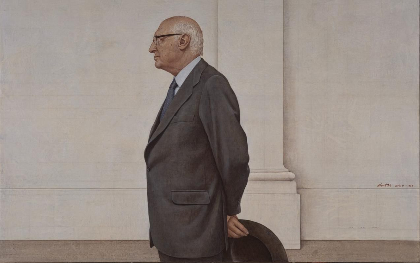 Retrato de José Pedro Pérez-Llorca pintado por Hernán Cortés