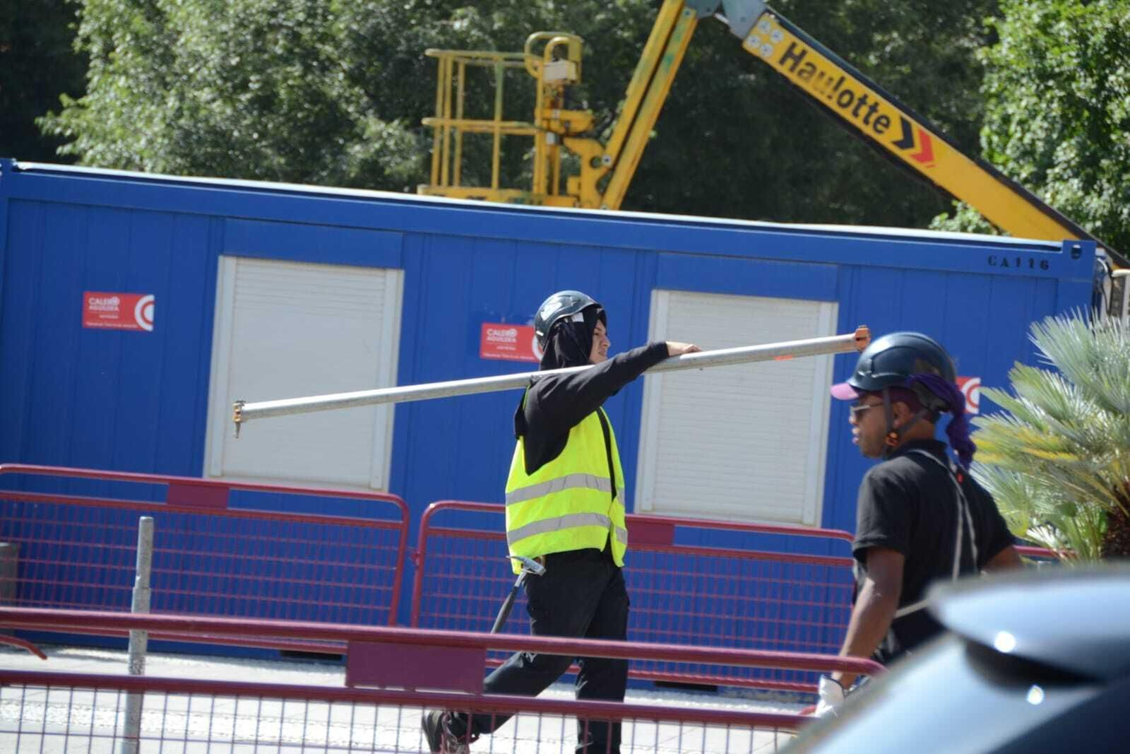 Así se prepara la zona del desfile de las Fuerzas Armadas