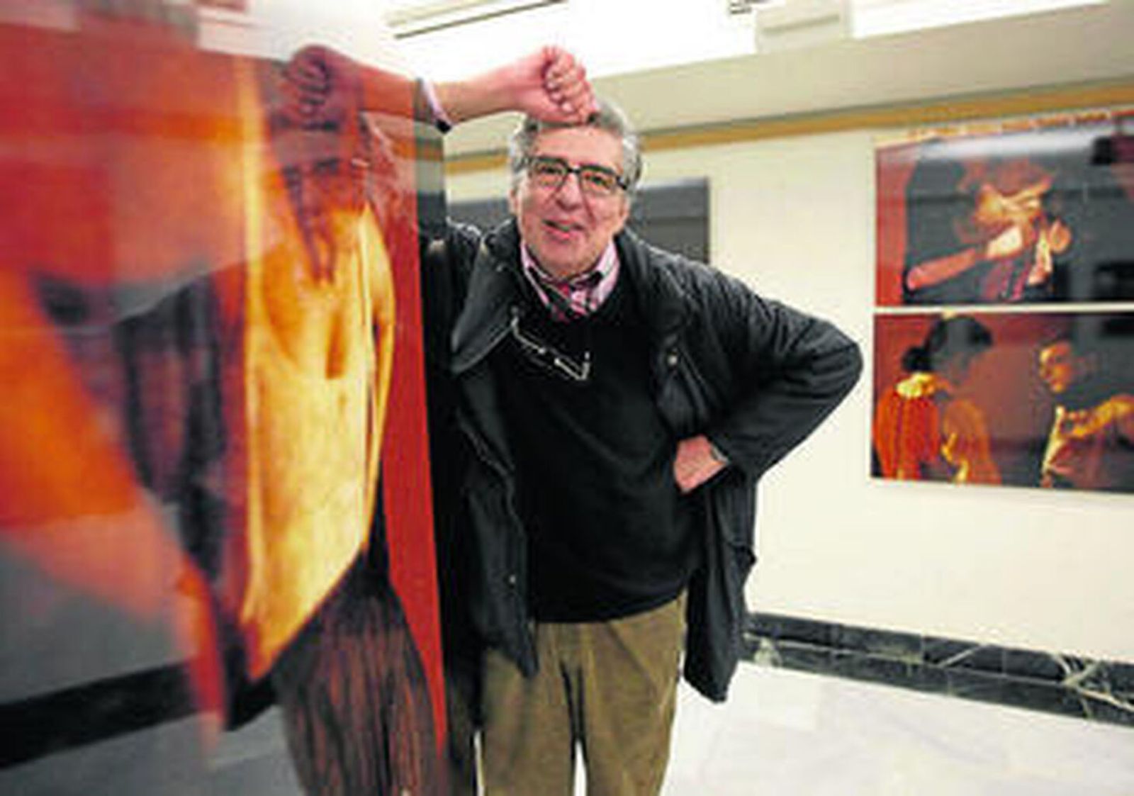 Manuel Falces durante una exposición que realizó en Unicaja.