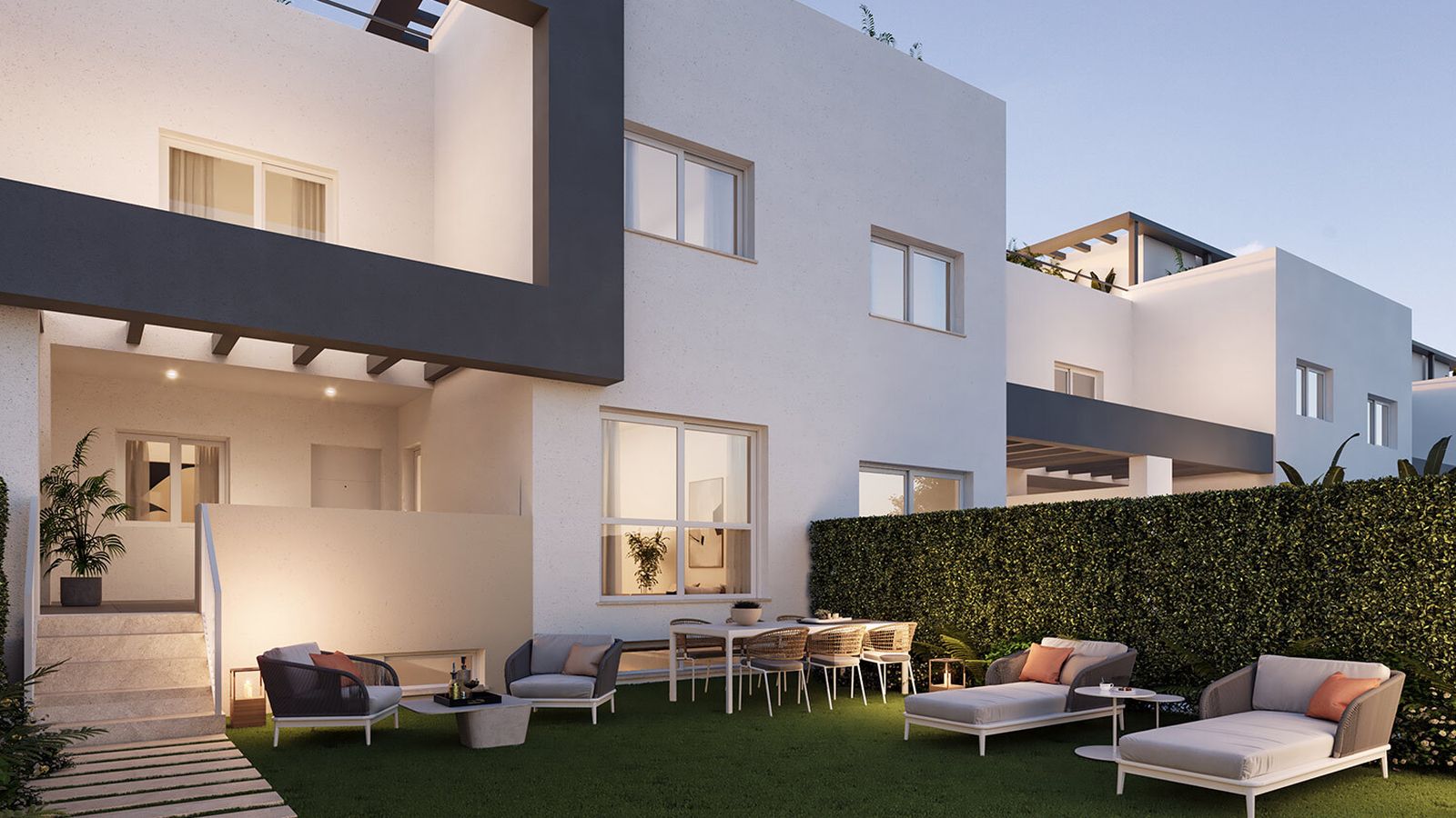 Idílico exterior de las viviendas