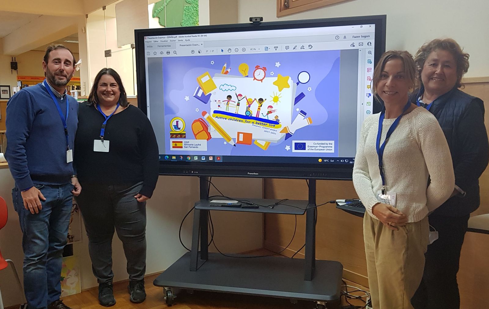 Profesores del colegio Almirante Laulhé que participan en el programa Erasmus +.