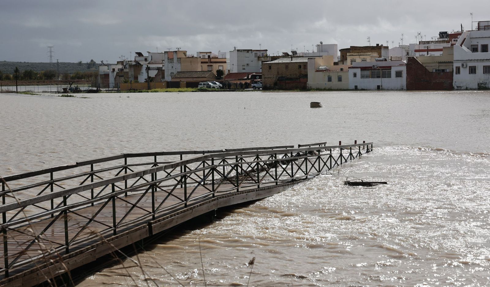 Las fotos de las inundaciones en el Palmar de Troya por la borrasca Leonardo