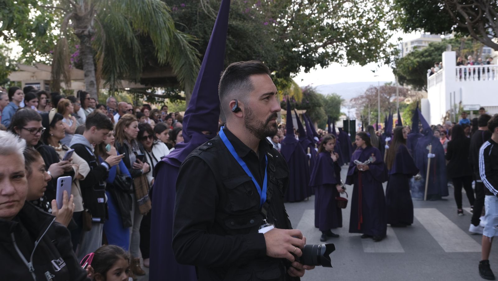La procesión del Encuentro por las calles de Almería, en imágenes