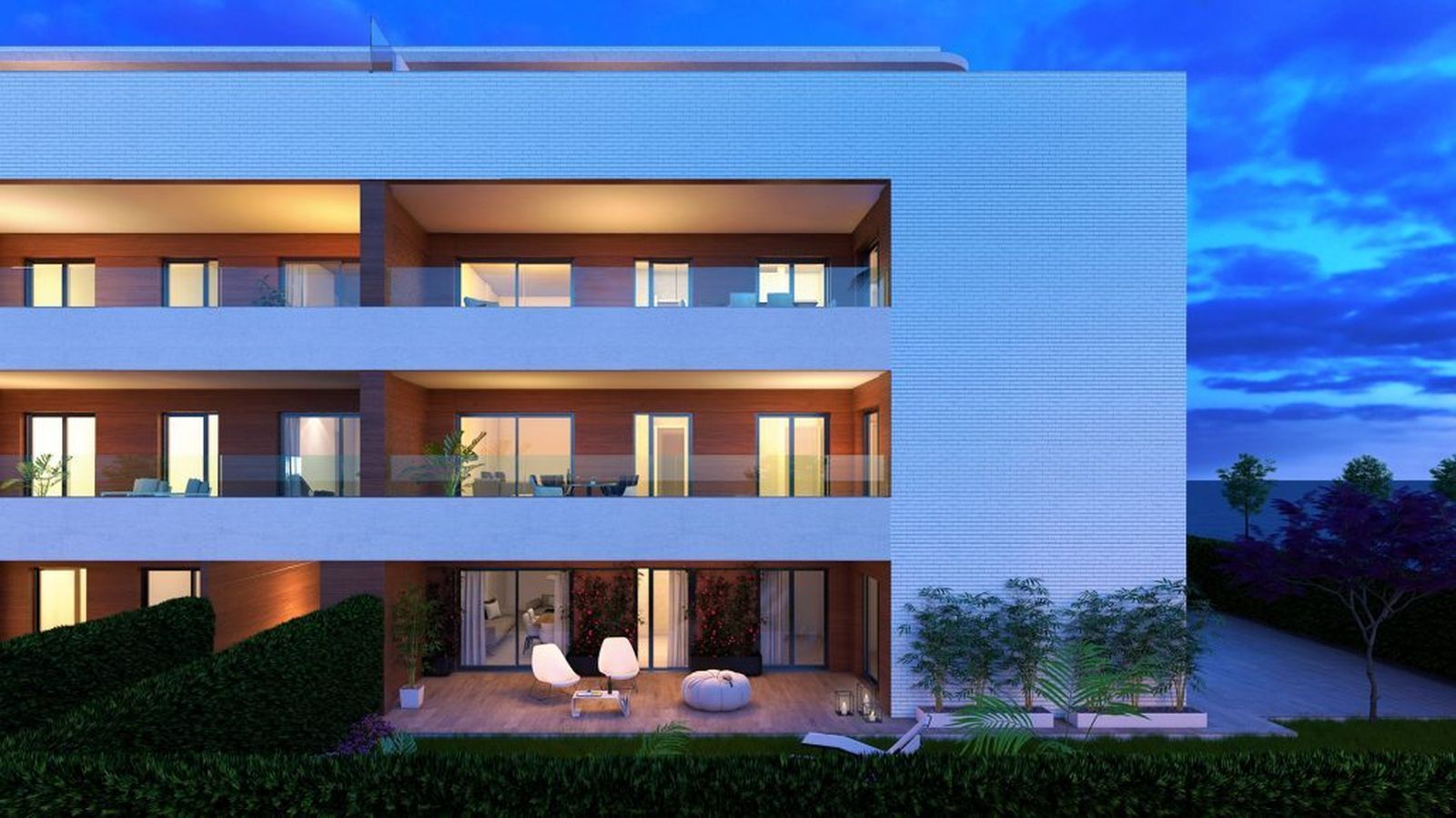 Recreación de una promoción en construcción en Rota.