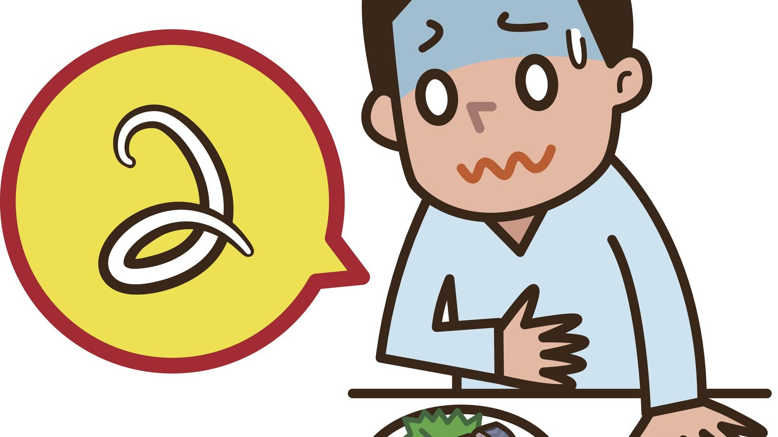 El dolor estomacales uno de los síntomas más comunes del consumo de anisakis.