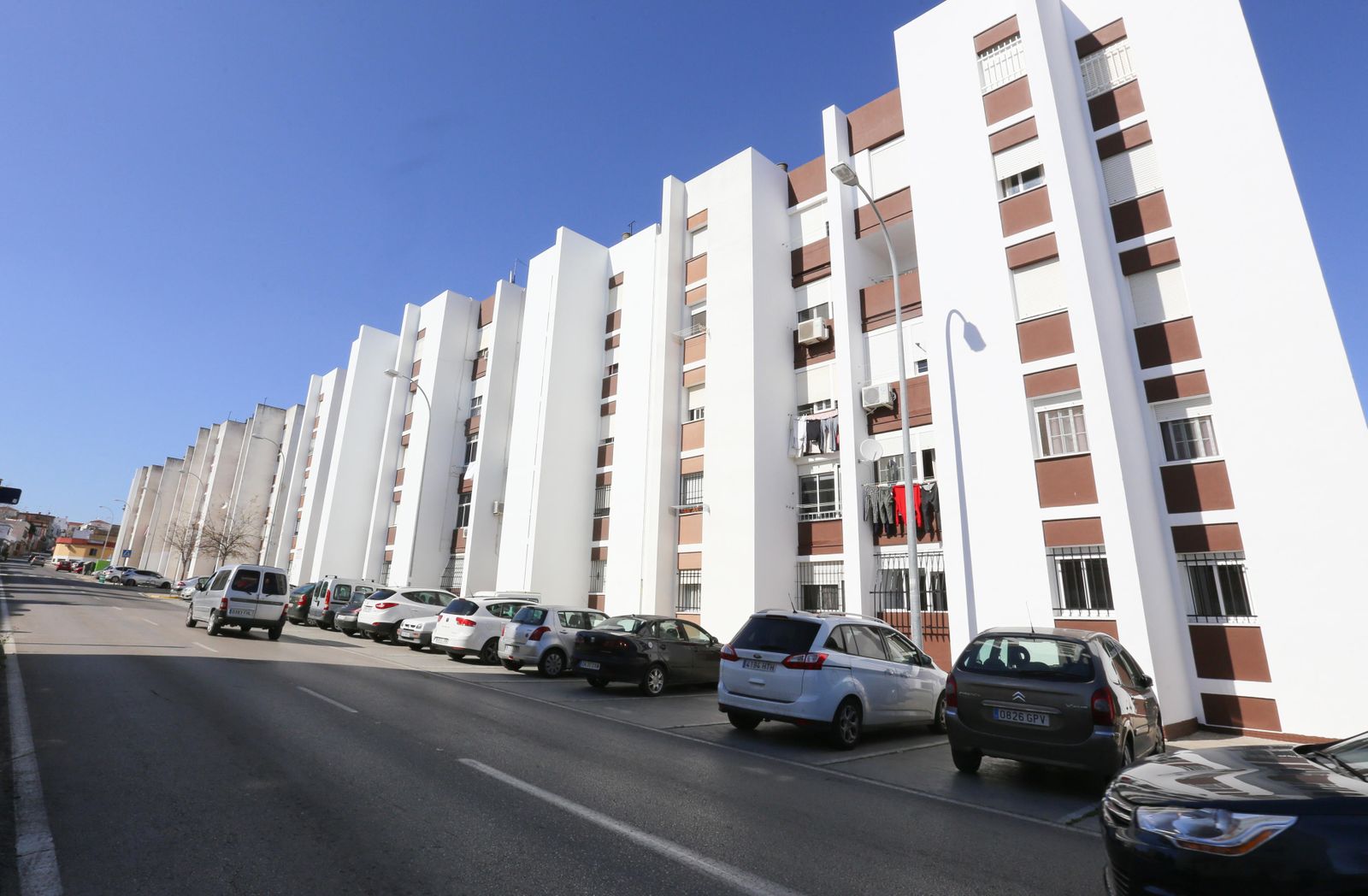 Bloques de pisos de la barriada Caja de Ahorros.