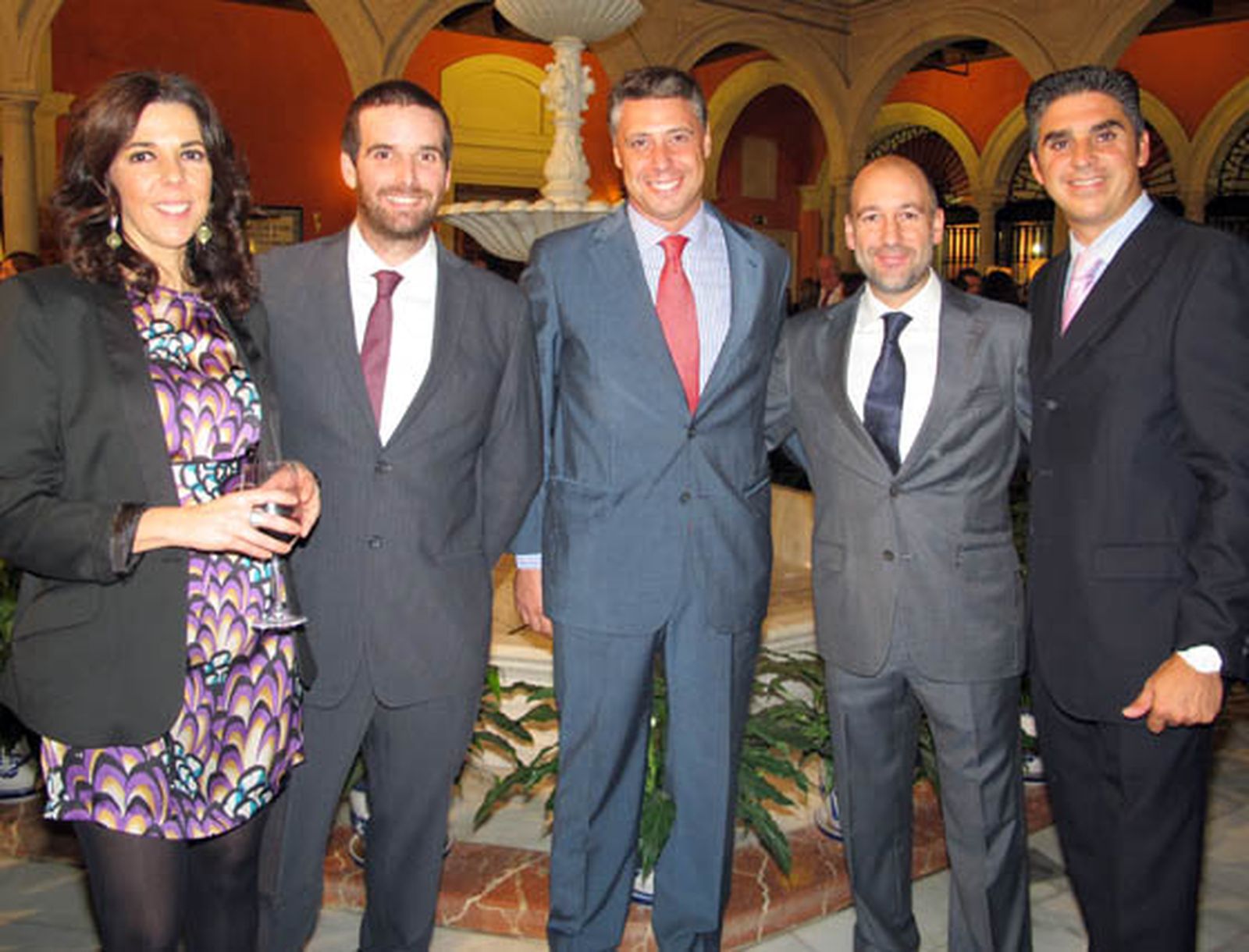 María Ángeles Maisanaba y Marcos Zamora (director técnico) de Autismo Sevilla, con Arturo Maisanaba (ABA Jardinería), José Luis Muñoz (Imagora) y Sergio Borrero, director general de Escuela Infantil Patín.

Foto: Victoria Ramírez