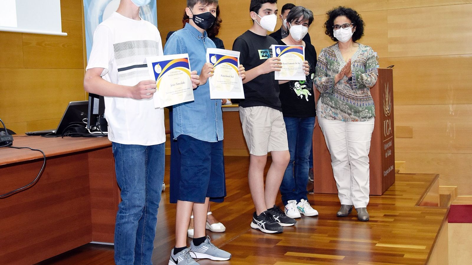 Premiados en el Certamen para Jóvenes Investigadores del Ateneo de Jerez.