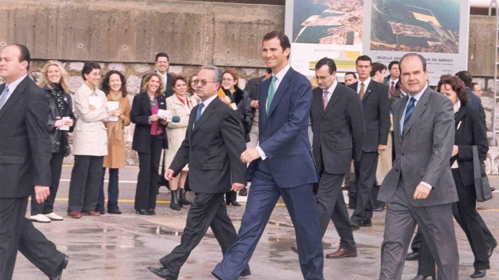 El príncipe Felipe en su visita al Puerto Bahía de Algeciras, 2002 El príncipe Felipe en su visita al Puerto Bahía de Algeciras, 2002