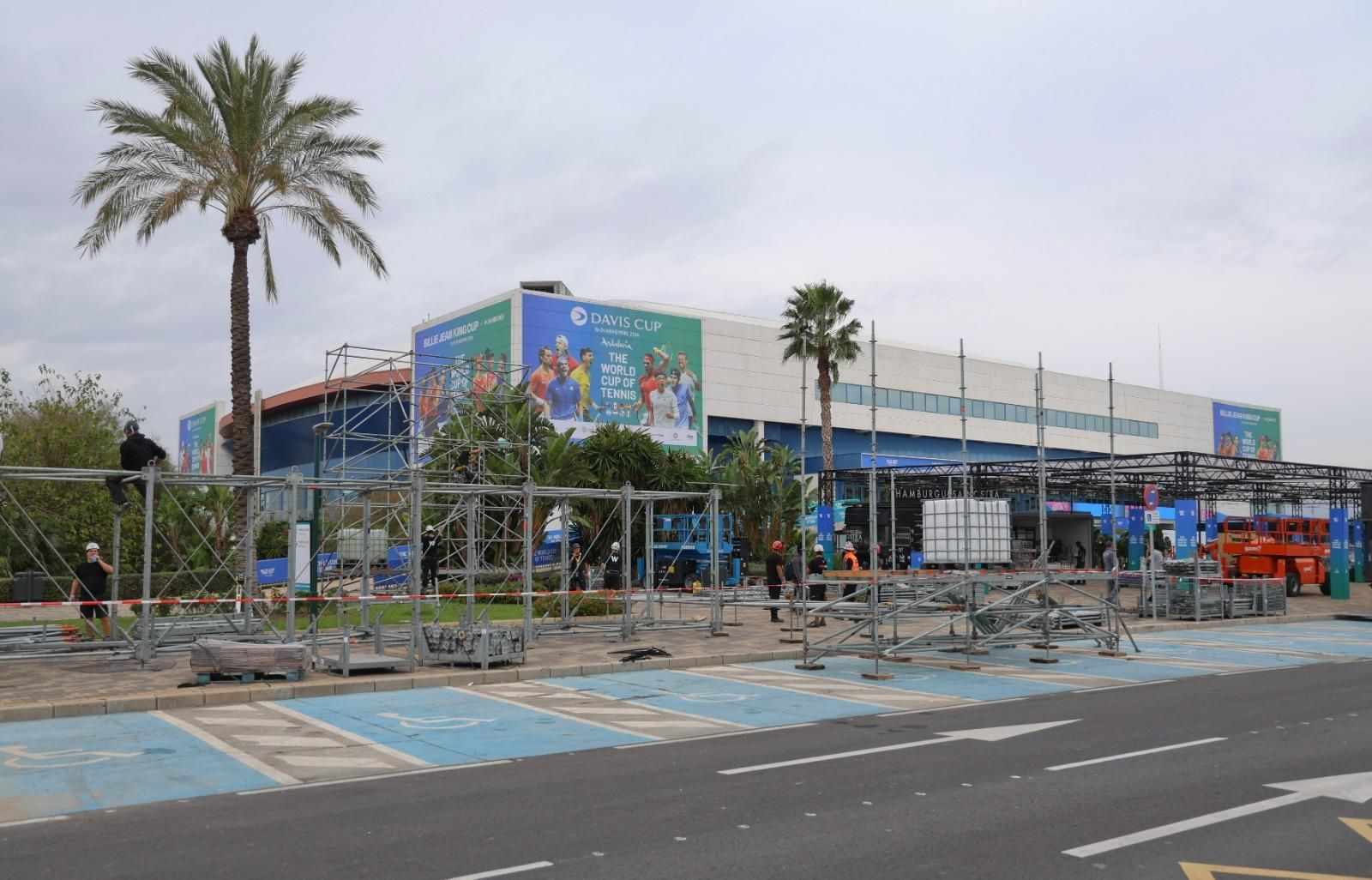 Las fotos del Carpena casi listo para la Copa Davis y la Billie Jean King Cup en Málaga