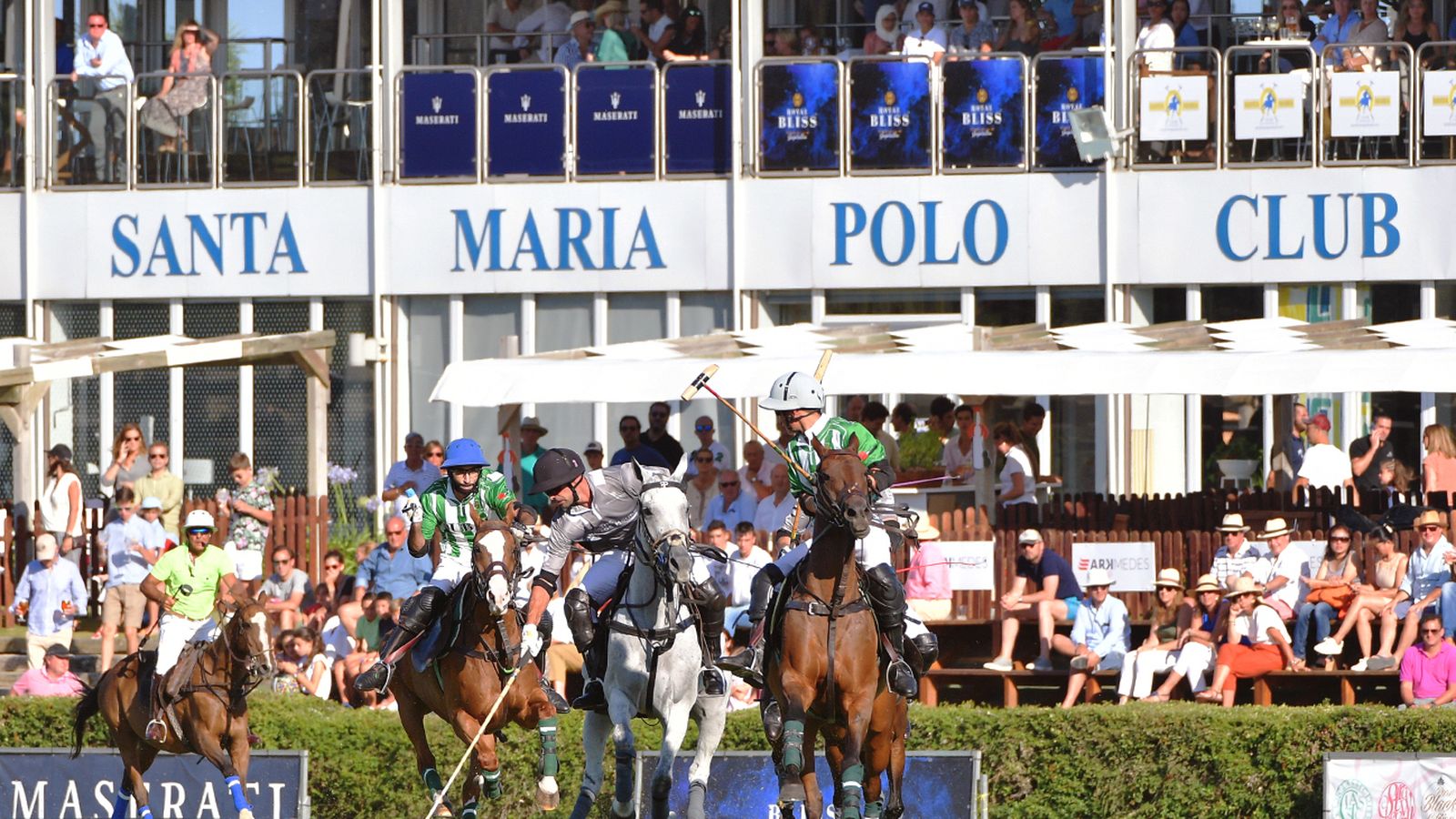Un partido de polo en el Santa María Polo Club.