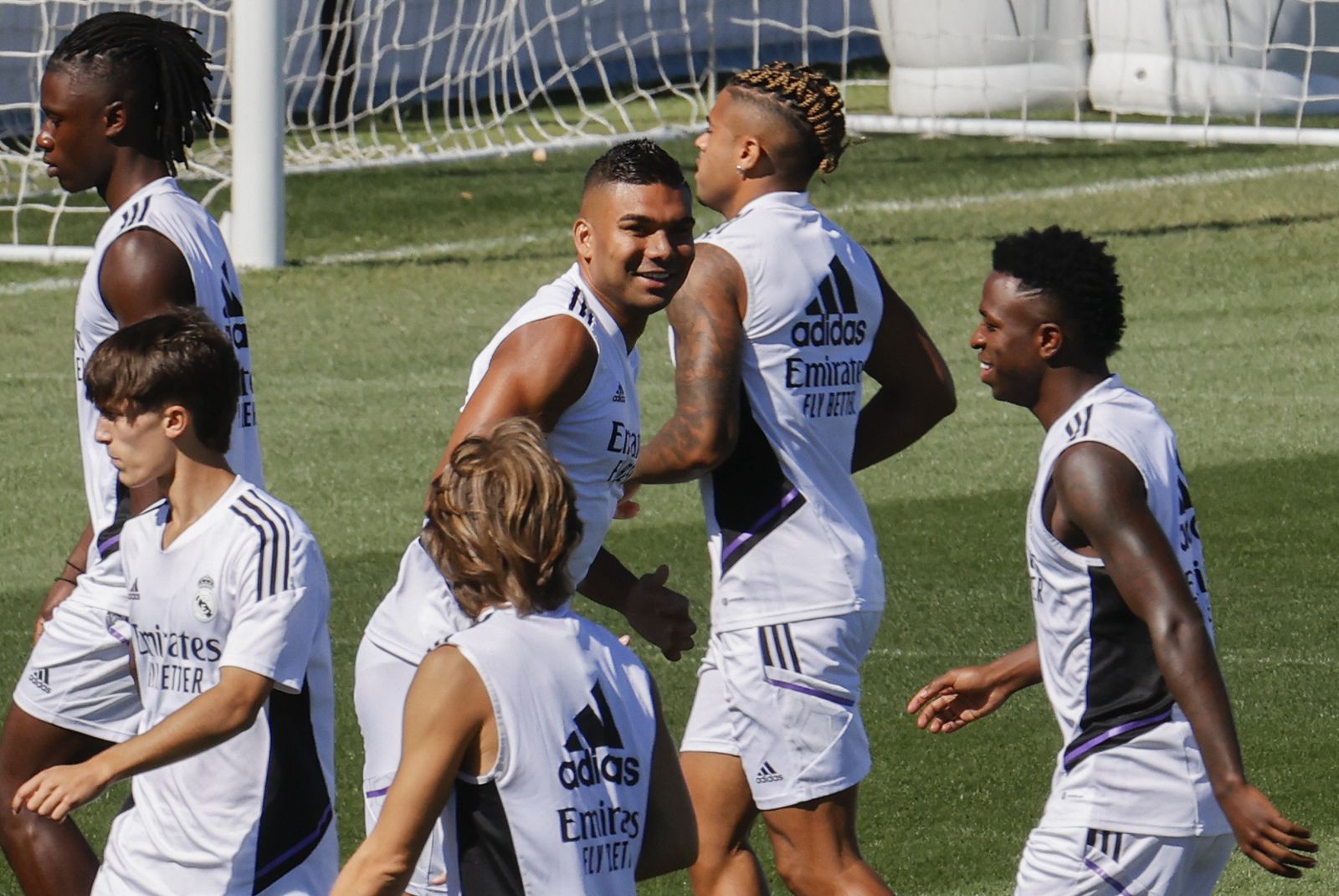 Casemiro, en un entrenamiento con el Real Madrid.