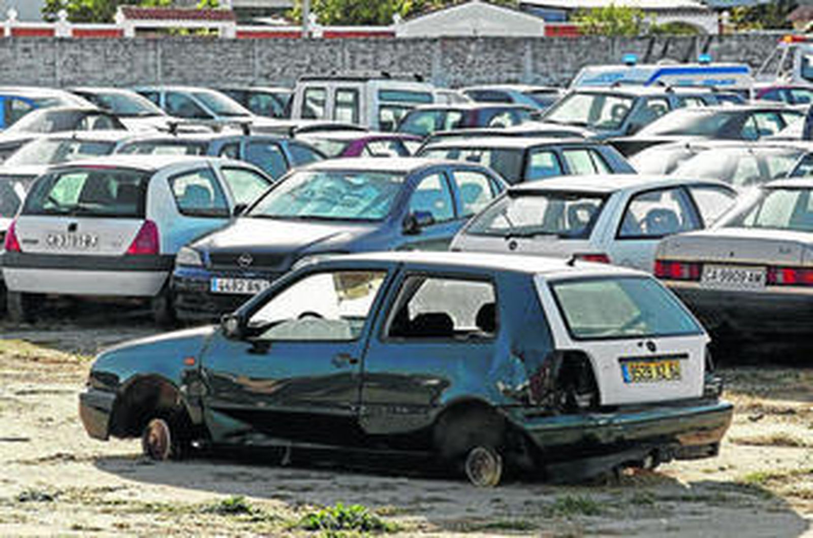 Imagen de archivo del depósito municipal de vehículos.