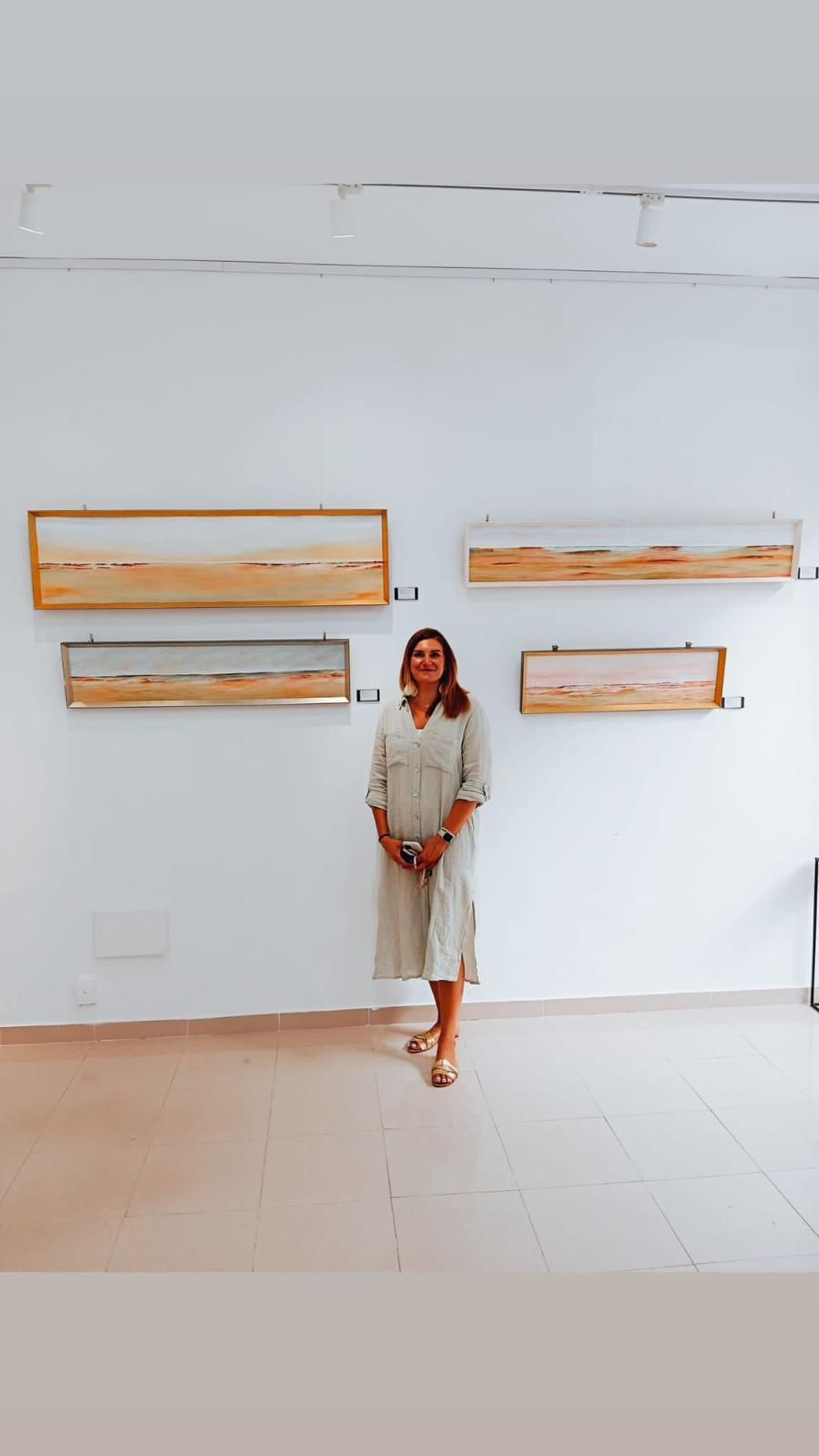 La artista Esther Imedio, en el centro Luis Gonzalo.