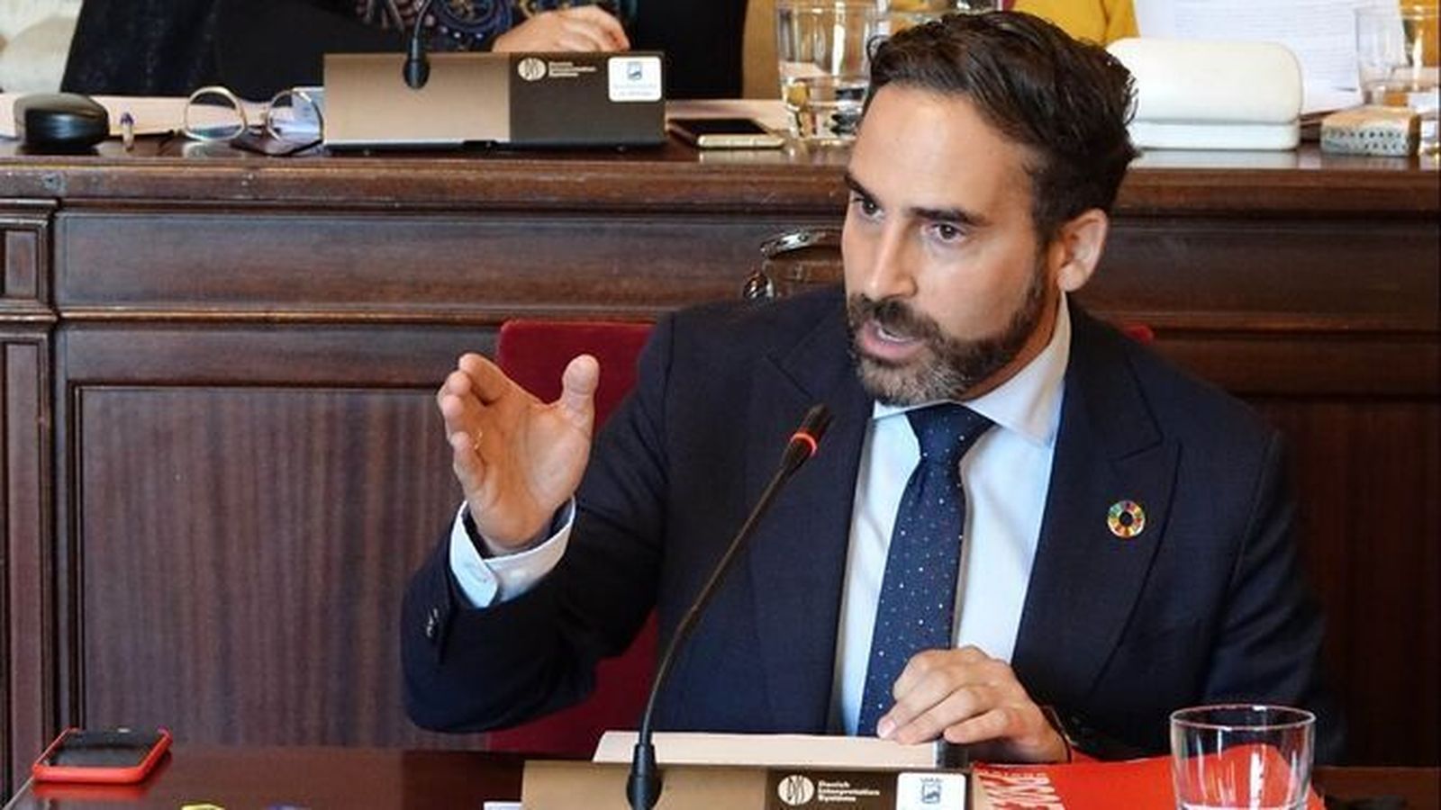 Daniel Pérez en el Ayuntamiento de Málaga
