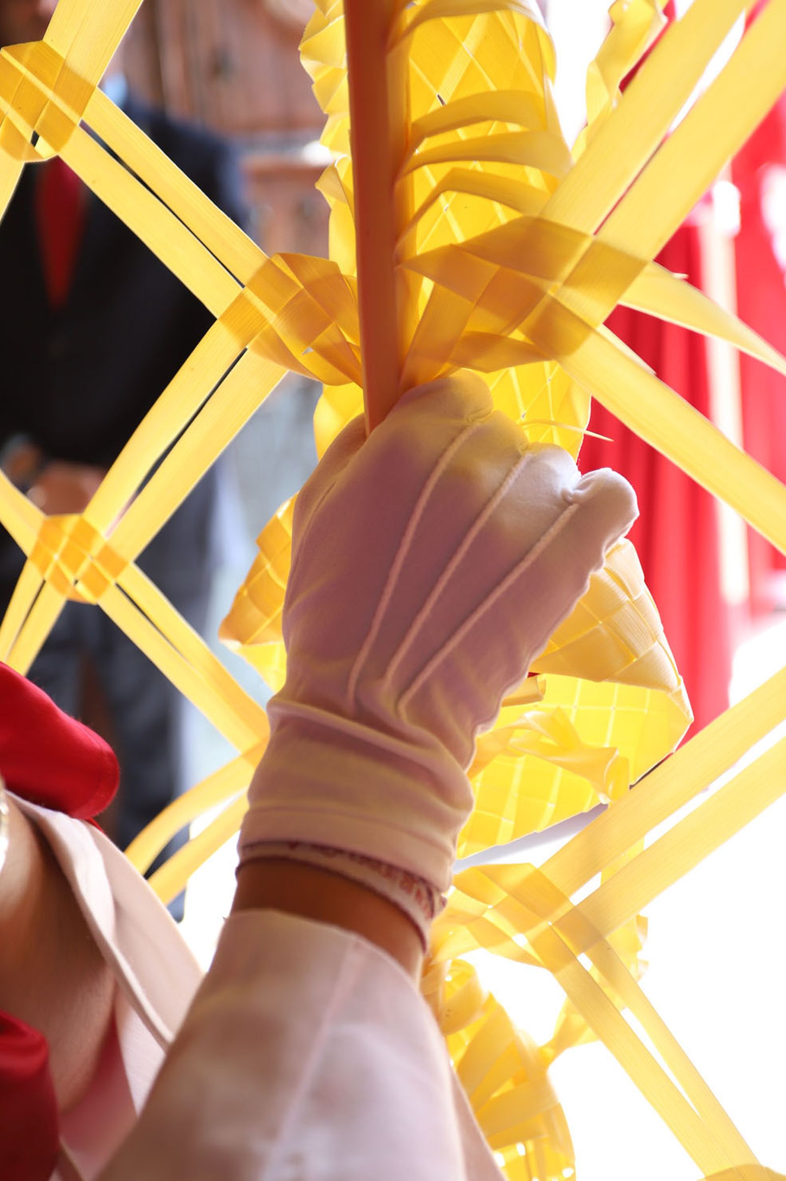 Imágenes del recorrido de la Borriquita  por las calles de Huelva