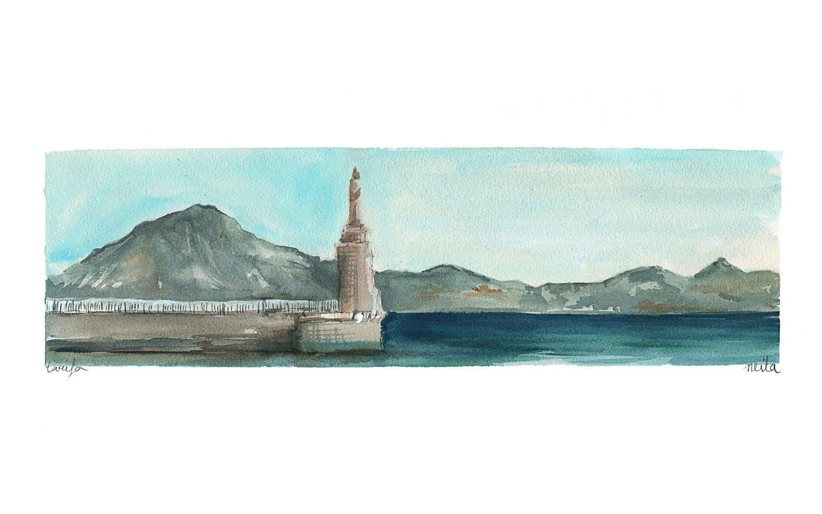Las acuarelas e ilustraciones de Neila Pascual sobre Tarifa, en imágenes