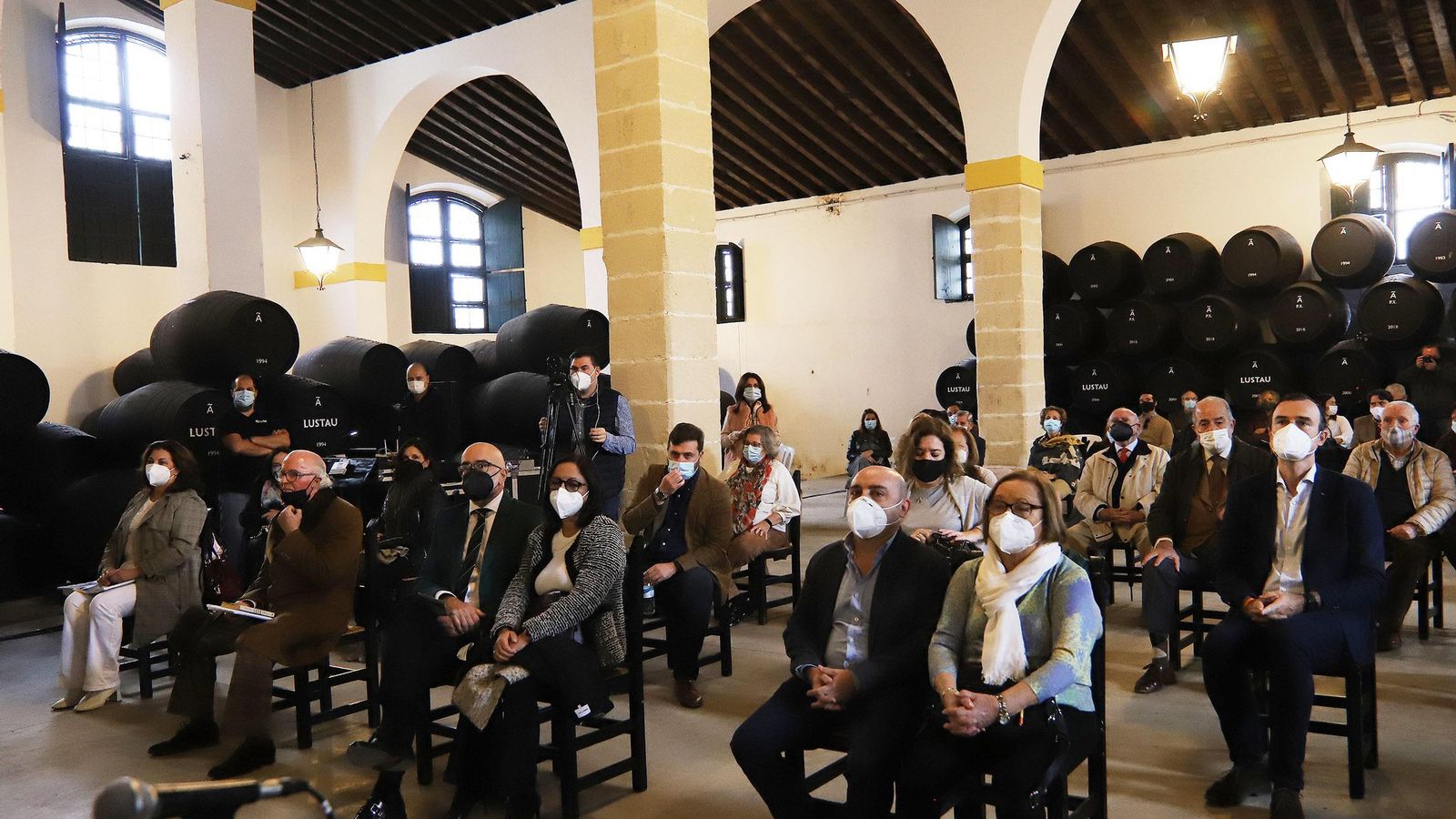 Una imagen de la bodega Lustau durante el acto.