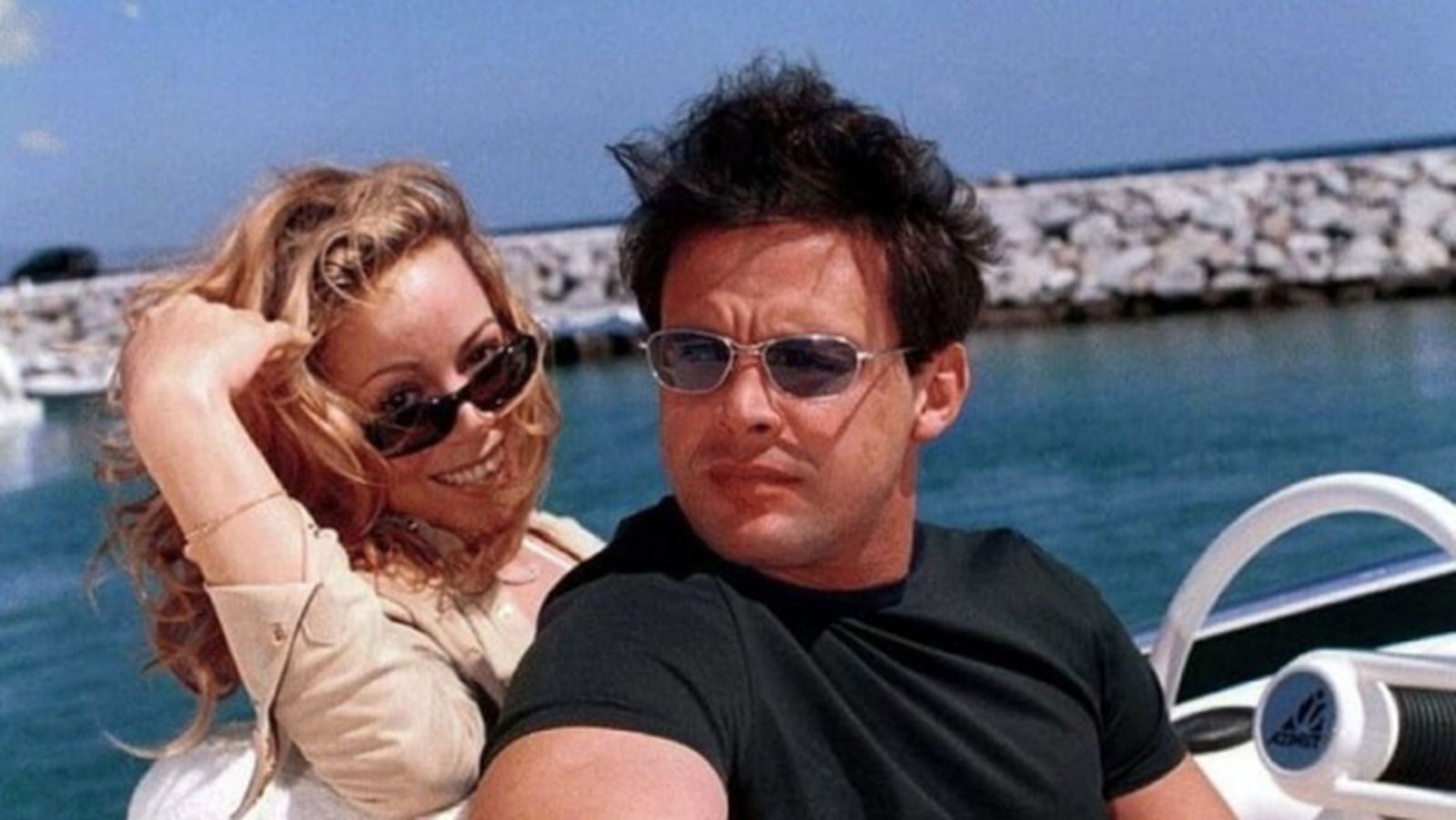 Mariah Carey con Luis Miguel, en una foto de cuando salían juntos.