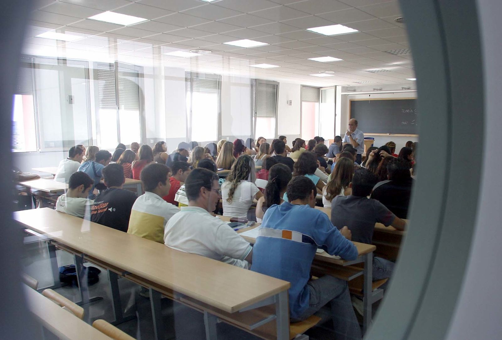 Aula de la Facultad de Comunicación de la US.