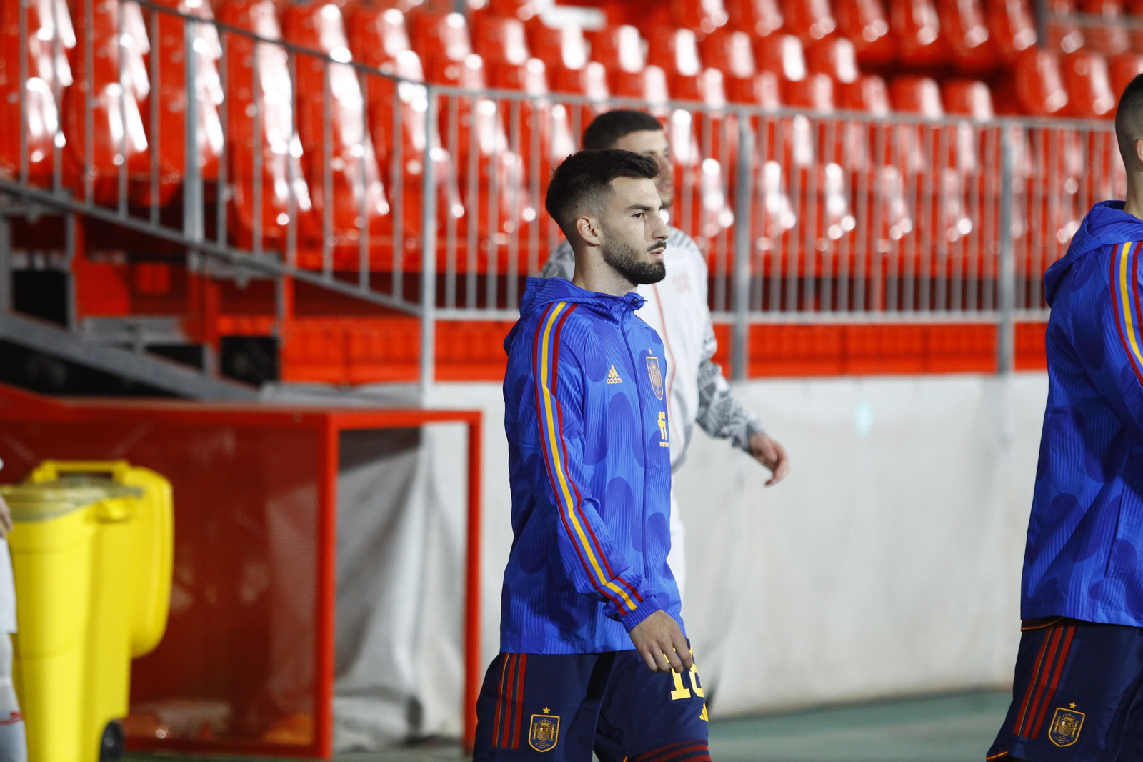 Imágenes del partido de fútbol amistoso entre las selecciones de España y Suiza Sub 21, disputado en Almería