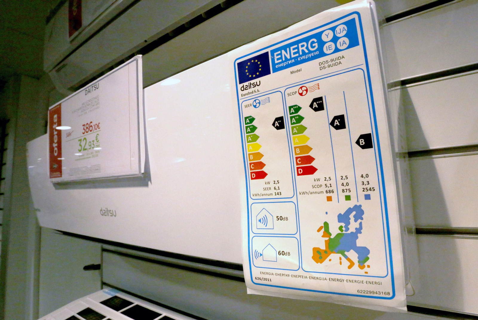 Detalles del consumo de un aire acondicionado