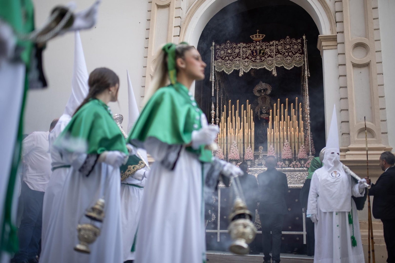 La hermandad de Oración en el Huerto sale de la parroquia de la Concepción.