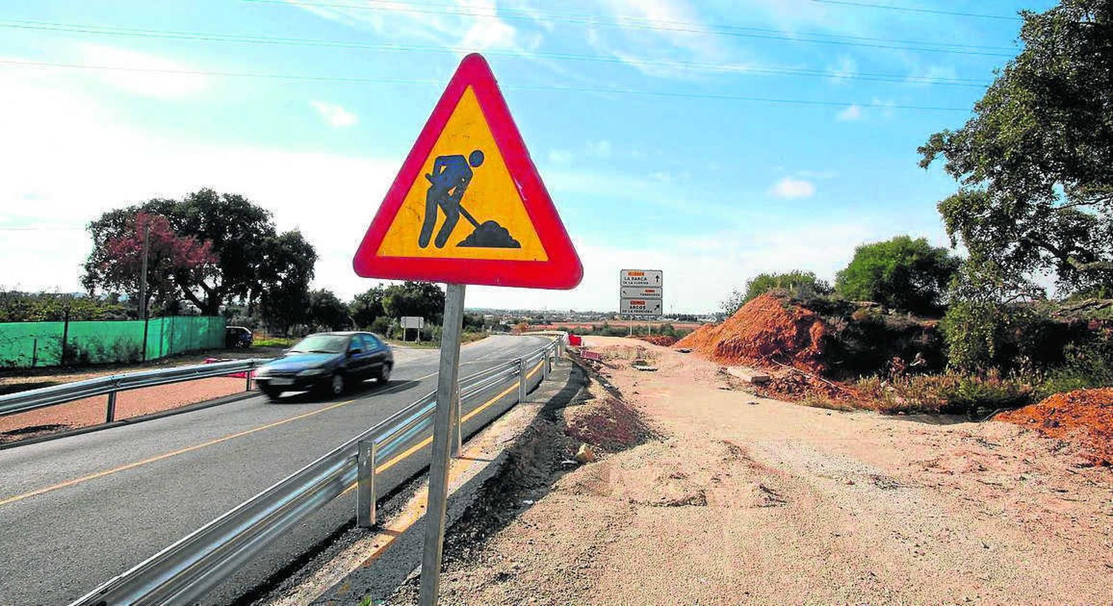 Obras en una carretera.