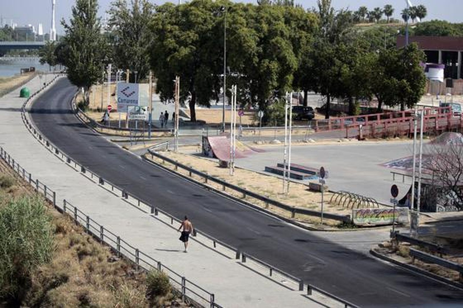 Skate-park en el que ocurrió el accidente mortal.  Foto: Juan Carlos Muñoz