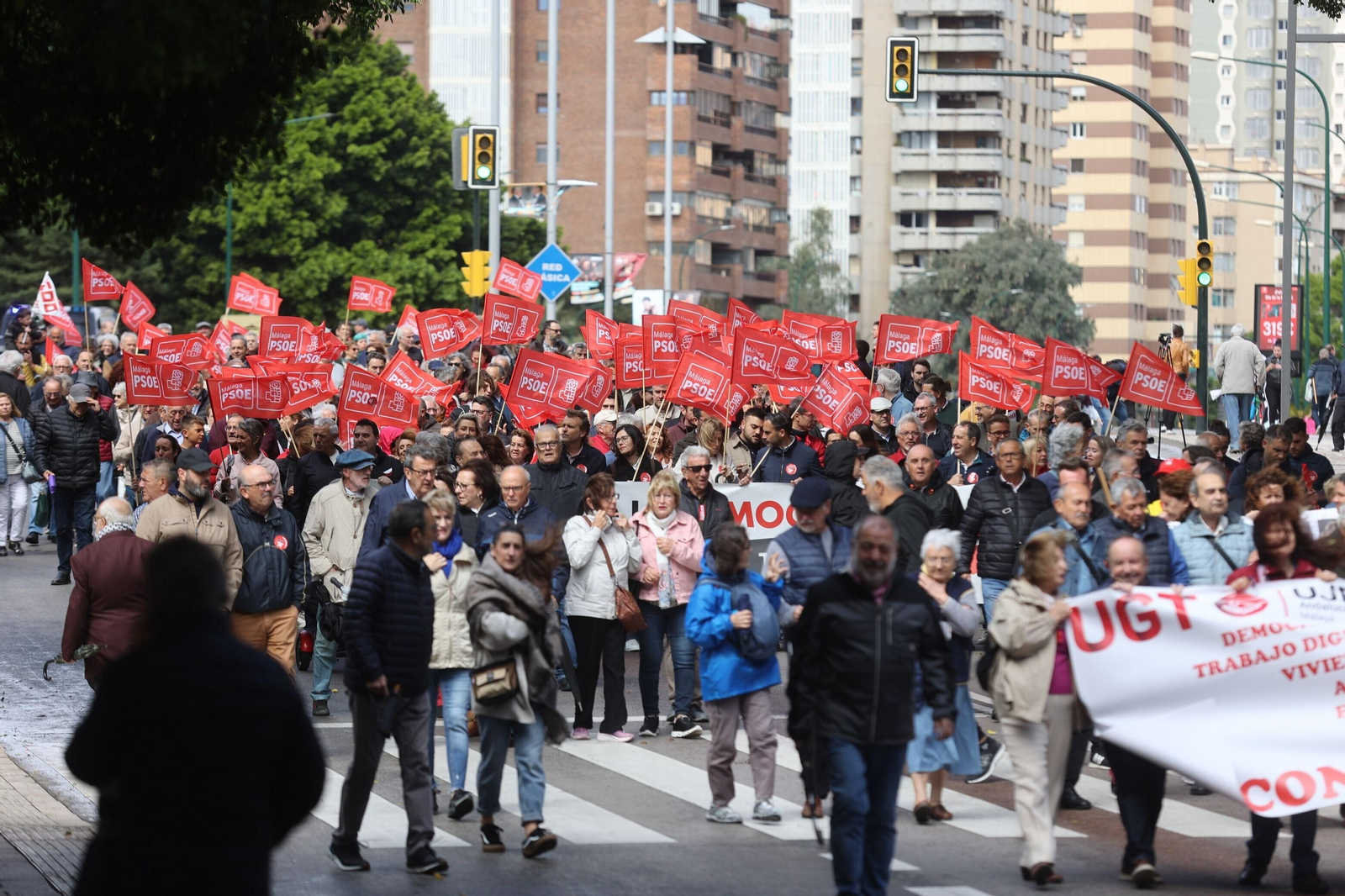 La manifestación del 1 de mayo en Málaga, en fotos